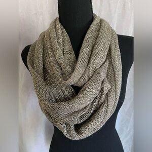 Elegant Metallic Knit Infinity Scarf